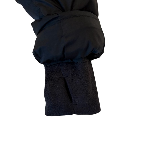 Lands’ End Parka Fleece Lined Faux Fur Hood Black Jacket Coat Snow Winter 10/12 - Picture 8 of 16